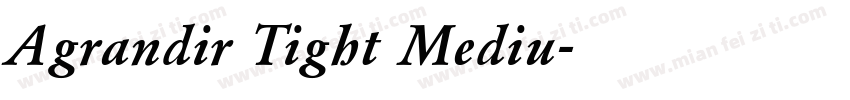 Agrandir Tight Mediu字体转换